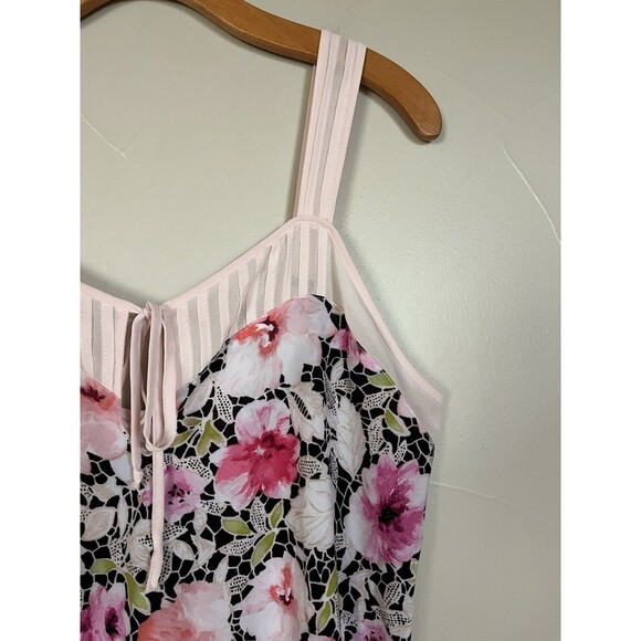 Oscar De La Renta Pink Label Floral Slip Nighty Chemise‎ Lace & Chiffon  SZ M - Picture 5 of 13